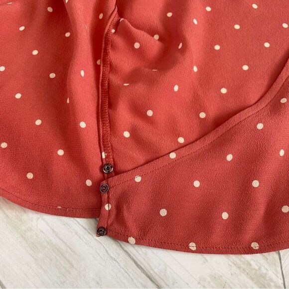 Madewell Wrap polka dot Top size Small - Picture 5 of 9